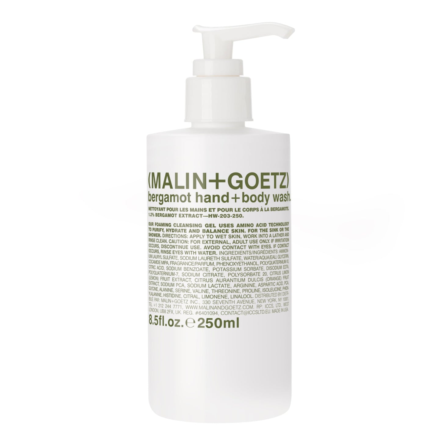 MALIN+GOETZ Hand + Body Wash – natural hydrating soap, cleansing and purifying for all skin types, prevents stripping or irritation on sensitive skin. Cruelty-free. Beauty Care