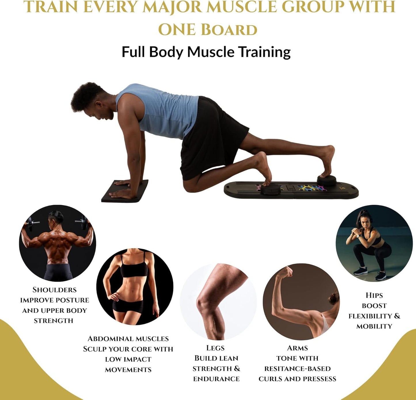 7-in-1 Pilates Reformer Board, Portable Pilates Board Foldable Pilates Reformer Equipment with Timer for Home Workouts with Resistance Bands Core Glider Push-Up Handles Balance Trainer Pilates Machine