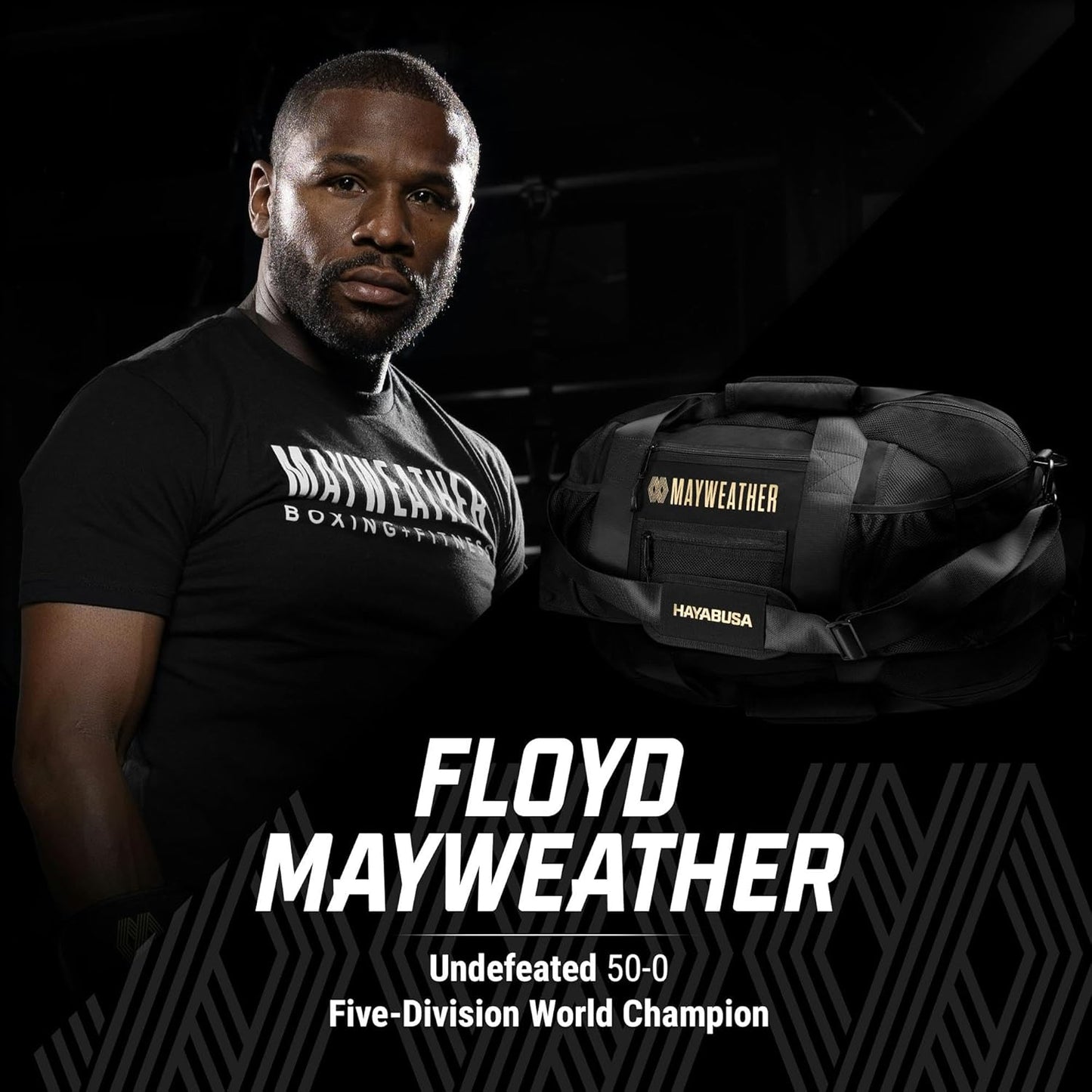 Hayabusa Mayweather Mesh Gym Bag - Black/Gold, 70L