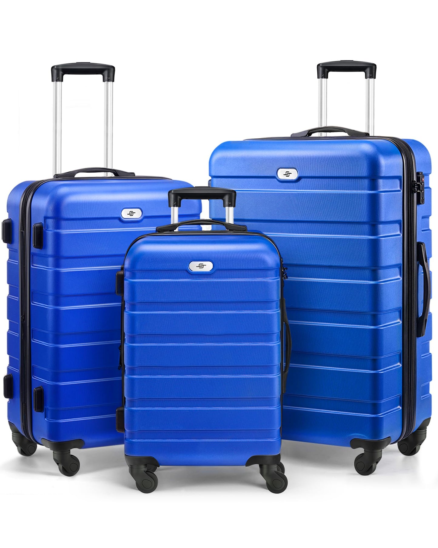 Suitour Luggage 4 Piece Sets,Hardshell Lightweight Suitcase with Spinner Wheels TSA Lock (16"/20"/24"/28")