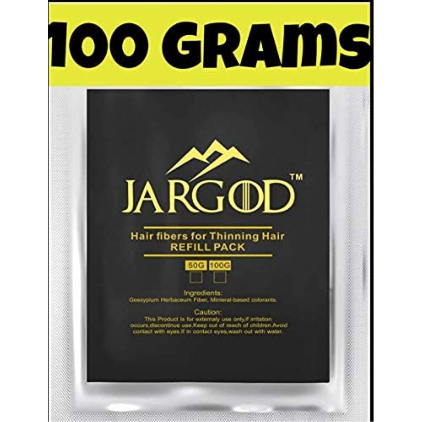 100 Gram Hair Building Fibers - Refill Your Existing Fiber Bottle - Hair Filler Fibers - Hair Loss Concealer For Thinning Hair by JARGOD (Dark Brown)
