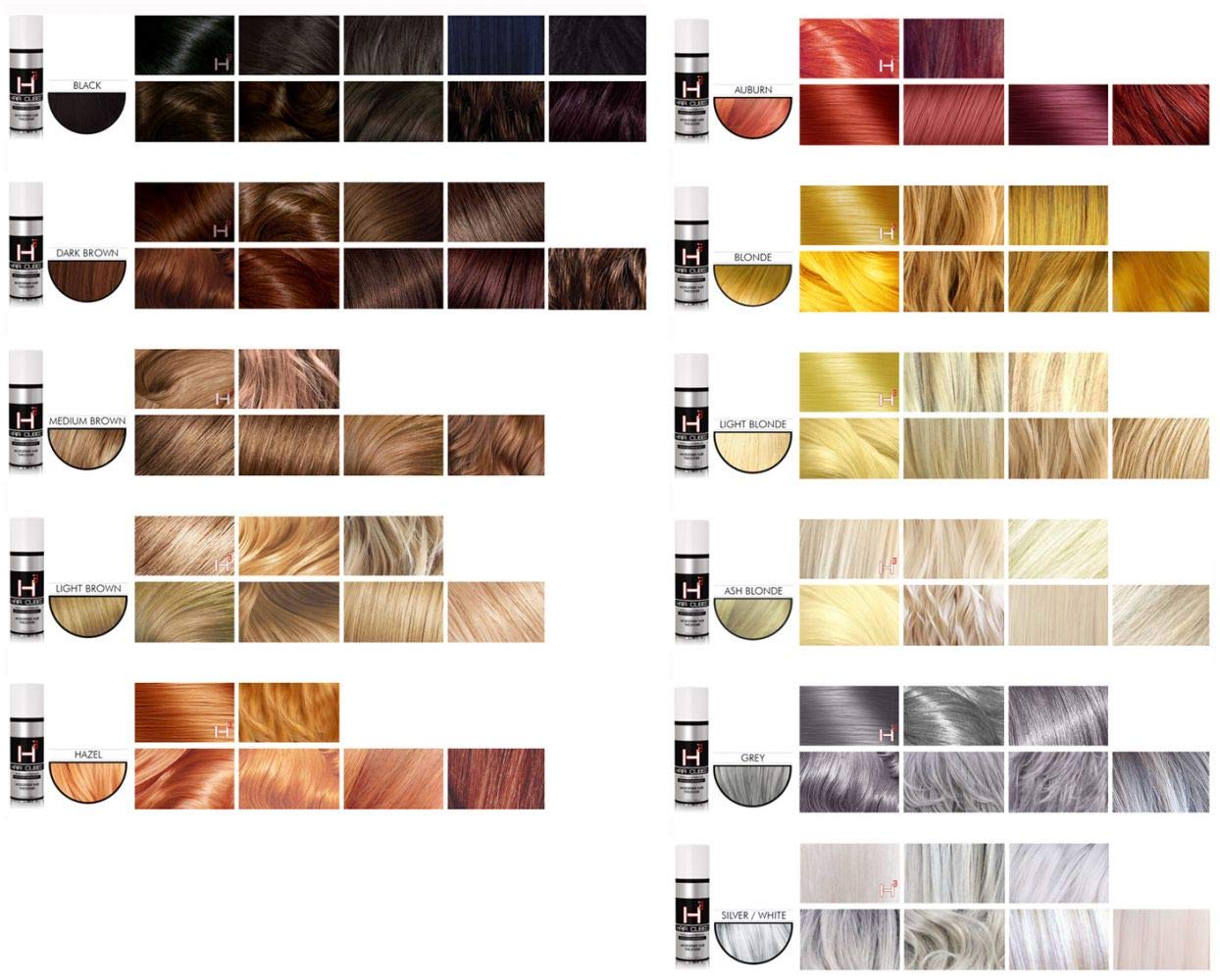 H3 Hair Fibers Hair Micro Fibers for Thinning Hair - 100% Undetectable & Natural, USA Patented Formula (Black)