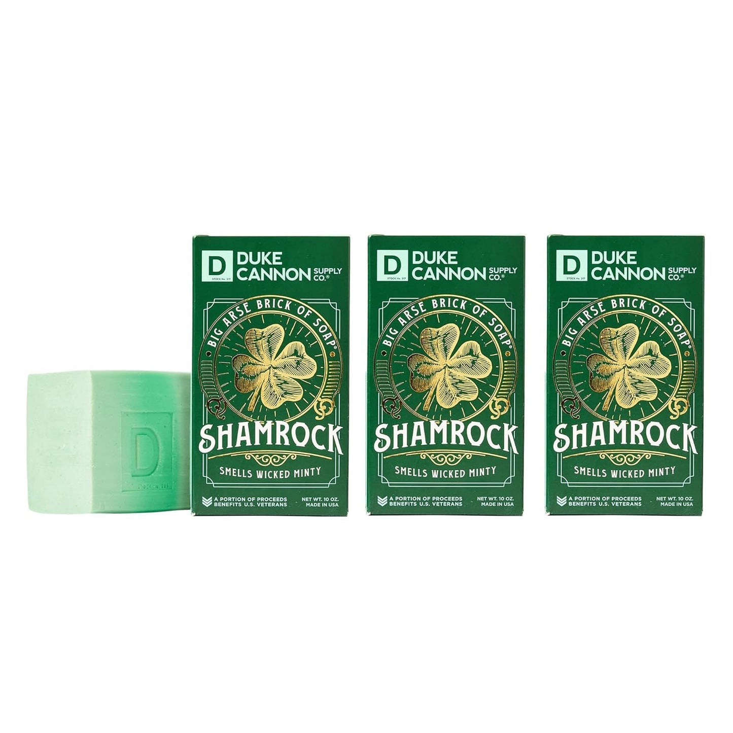 Duke Cannon Big Brick of Soap for Men - Sawtooth, Alpine Air and Cedarwood Scent, 10 oz (Pack of 3)