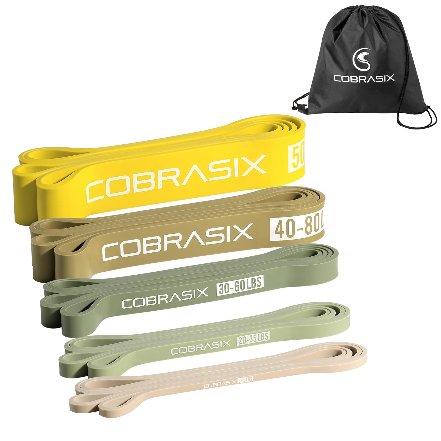 Resistance Bands for Working Out Men and Women | Resistance Bands for at Home Workouts, Powerlifting, Stretching, WOD, Strength Training and Pull Ups