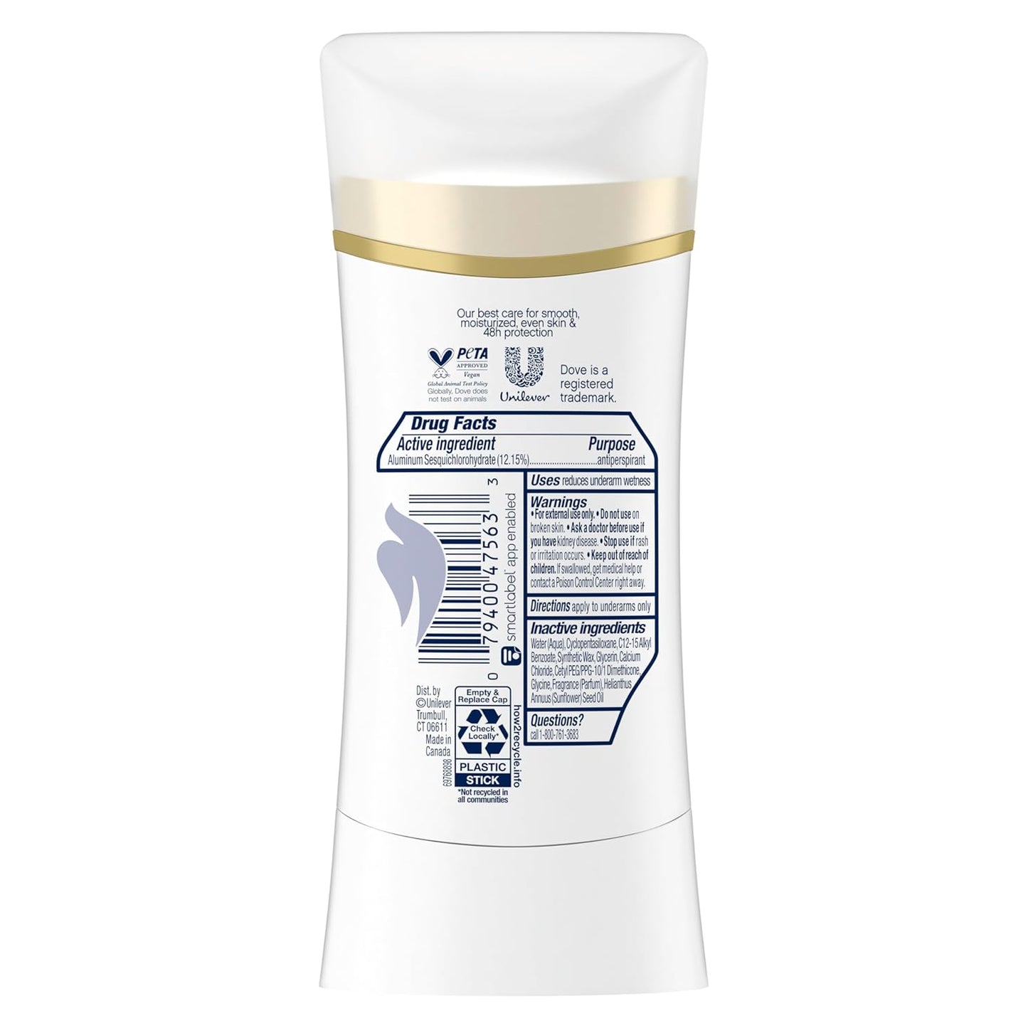 Dove Ultimate Antiperspirant Deodorant Stick Jasmine & Vanilla 2.6 oz