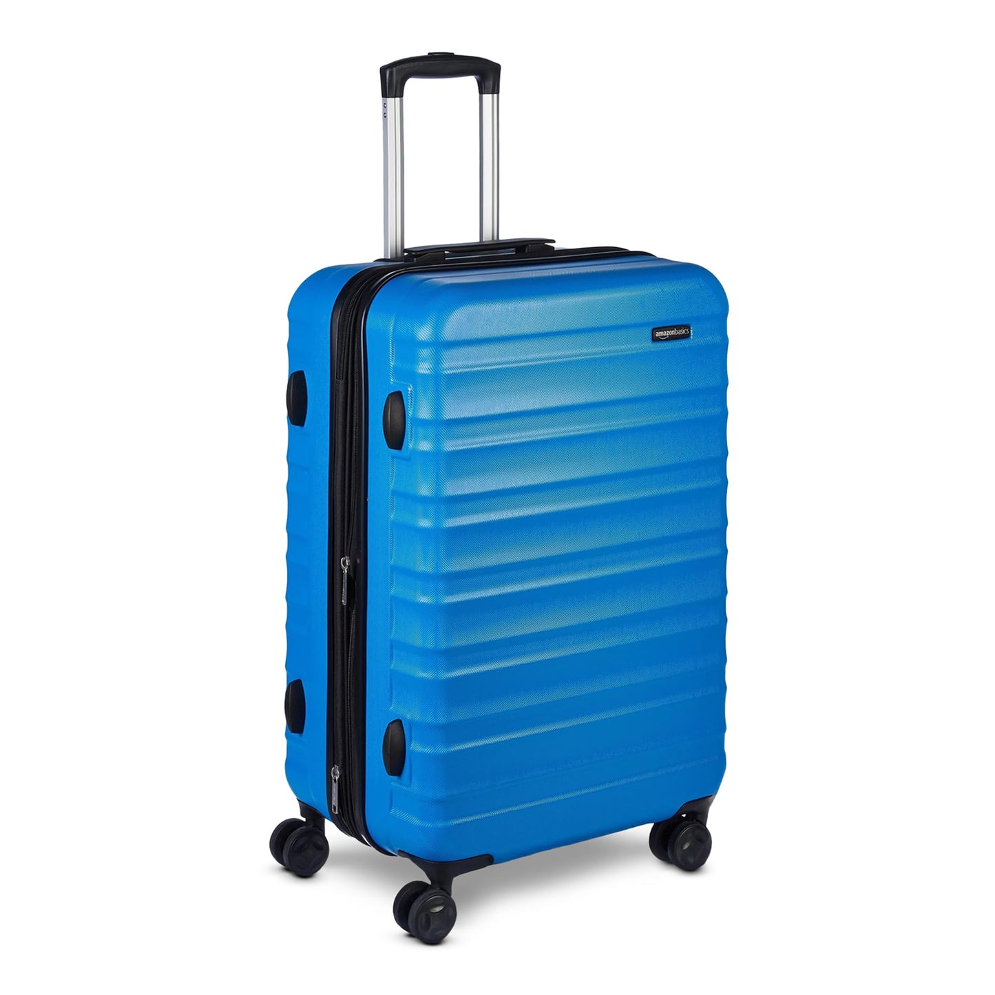 Amazon Basics 3-Piece Set (21", 26", 30"), Hardshell Suitcases With Wheels, Expandable For Up to 25% More Space, With Scratch-Resistant Surface, Four Multi-directional Wheels, Navy Blue