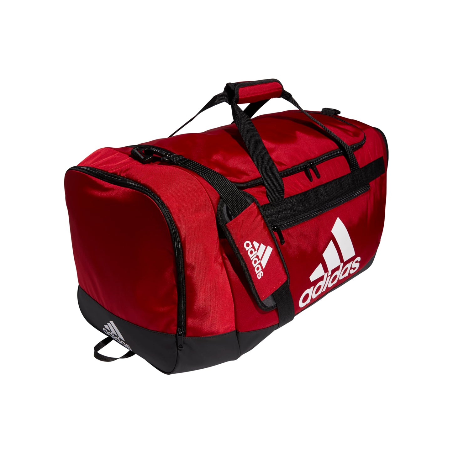 adidas Unisex Defender 4.0 Gym Duffel Bag for Men and Women, Black/White, Small (38L)