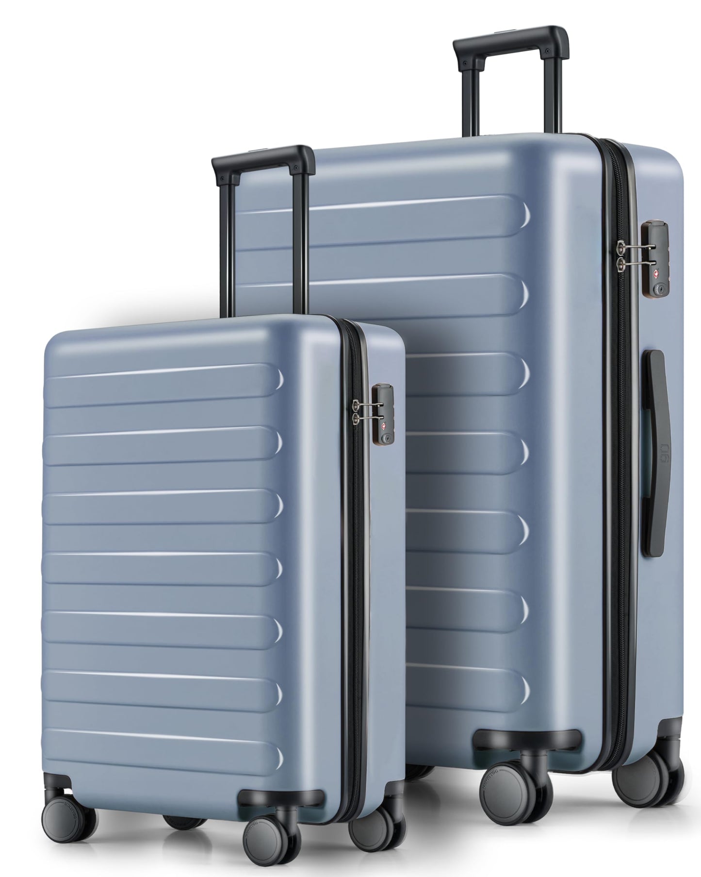 NINETYGO Carry On Luggage 22x14x9 Airline Approved, 20 Inch Luggage with Smooth Spinner Wheels, Lightweight, Hard Shell PC Suitcase Carry-On, Travel Luggage, TSA Approved (Pink, Rhine Basic)