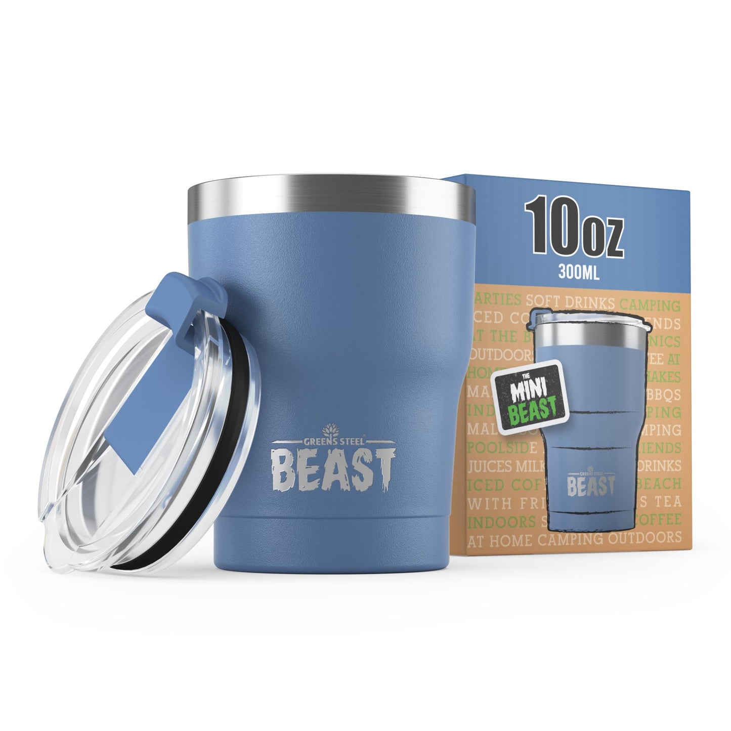 Beast 50 oz Tumbler Stainless Steel Vacuum Insulated Coffee Ice Cup Double Wall Travel Flask (Arctic White)
