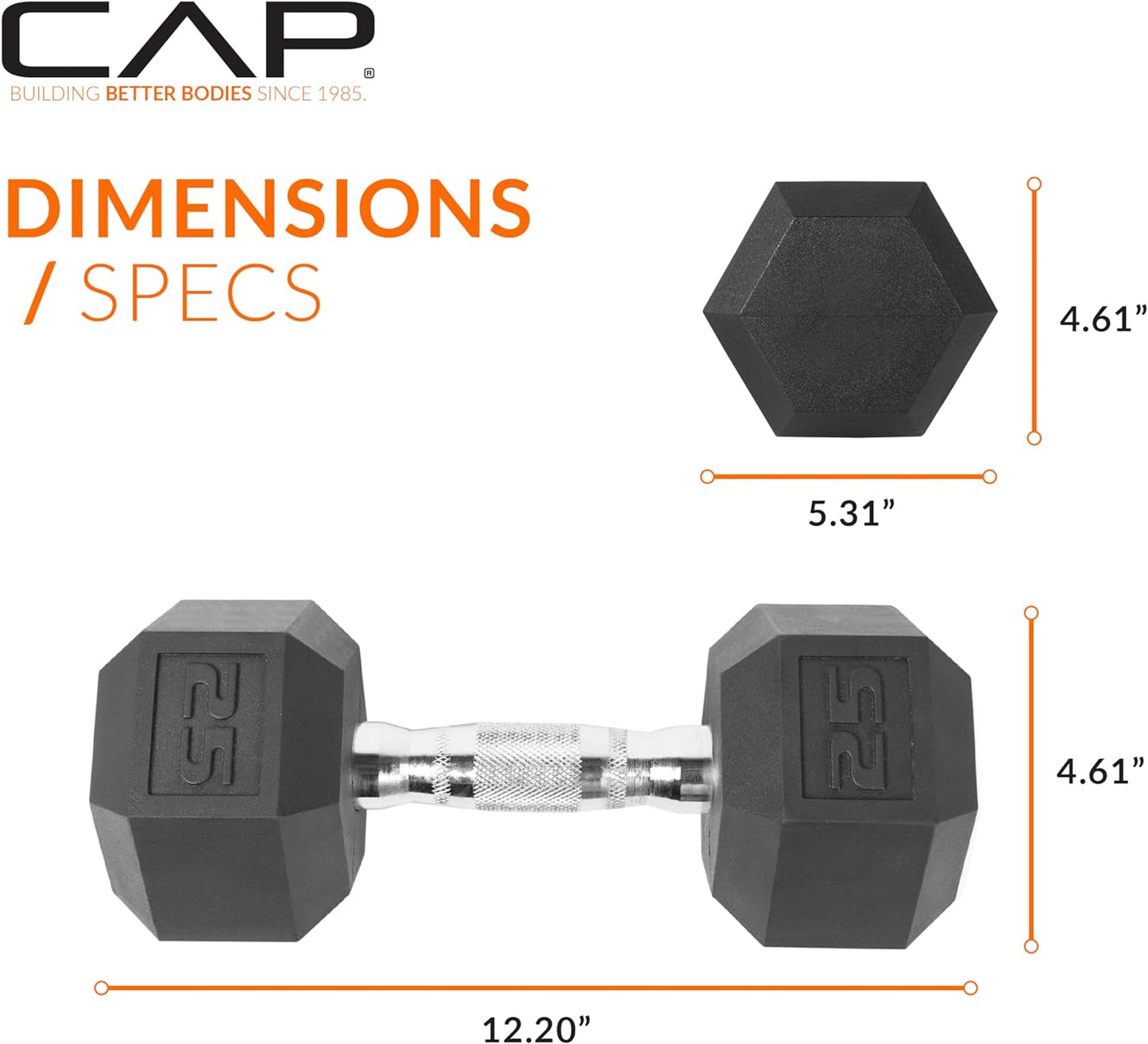 CAP Barbell Coated Dumbbell Weight | Multiple Options Pairs & Sets