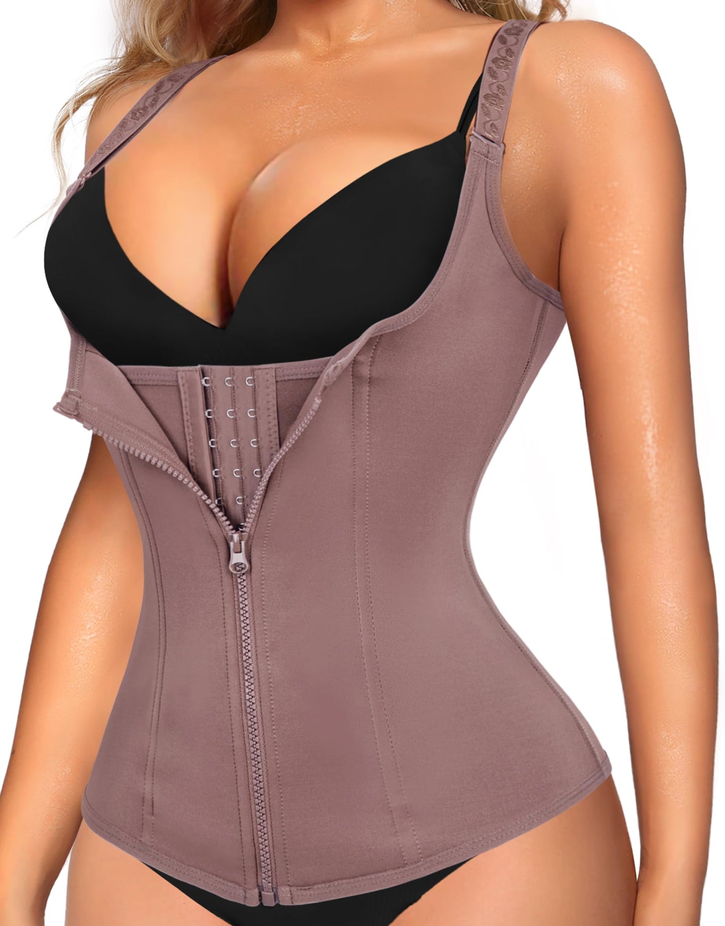 LODAY Waist Trainer Corset for Women Tummy Control Sport Workout Body Shaper Black