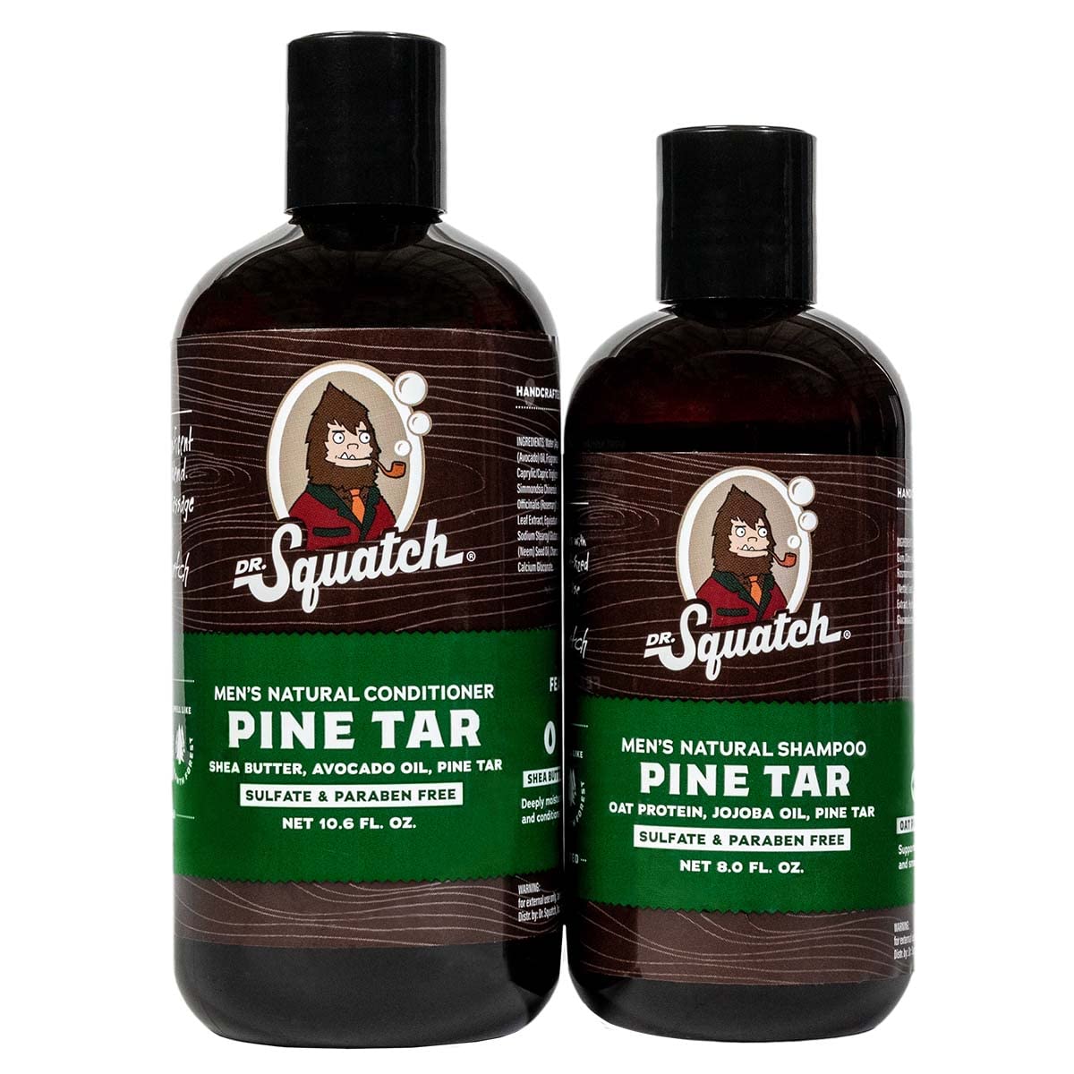 Dr. Squatch Natural Hair Bundle for Men - Healthy, Full Looking Hair - Fresh Falls Shampoo (8 fl oz), Fresh Falls Conditioner (11.5 fl oz)