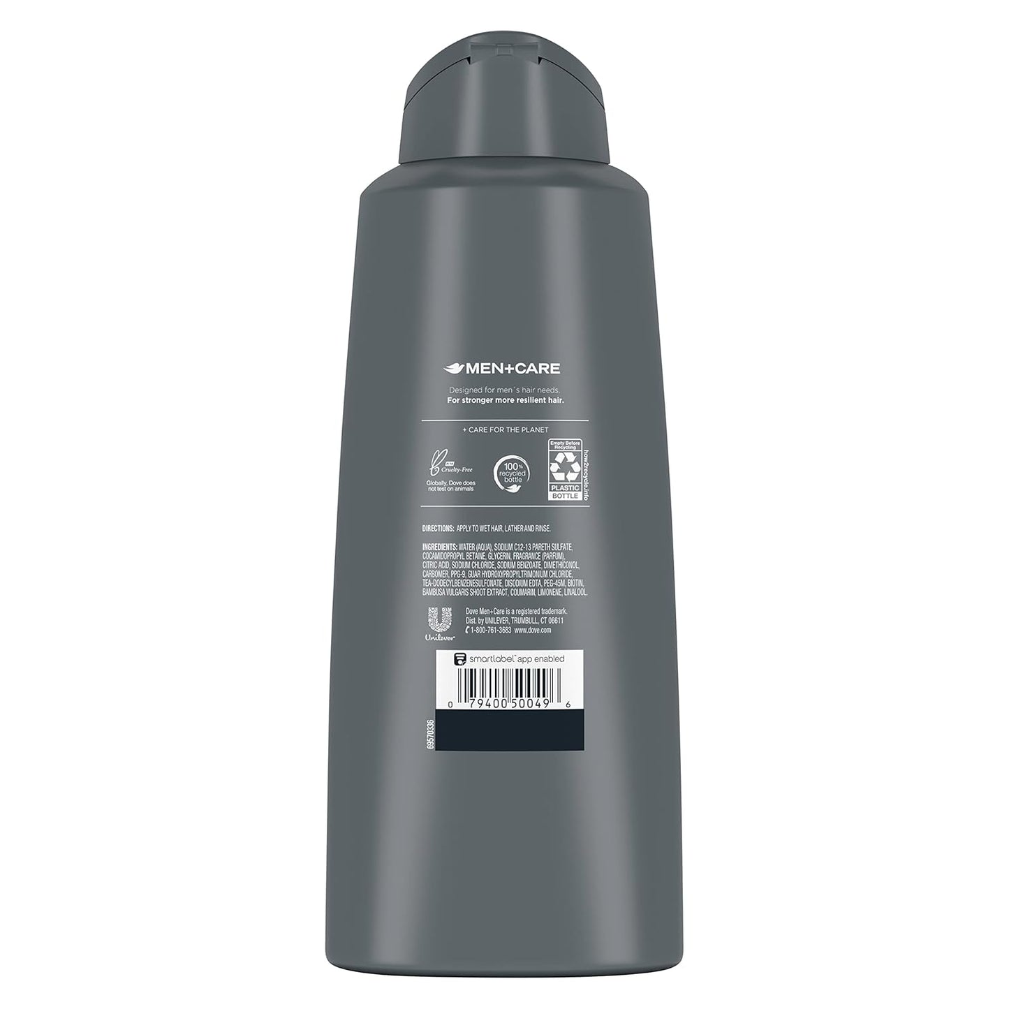 DOVE MEN + CARE 2 in 1 Shampoo and Conditioner Youthfull Revitalize 3 Count For Fine, Thin Hair Men's Shampoo and Conditioner with Bamboo Extract + Biotin 20.4 oz