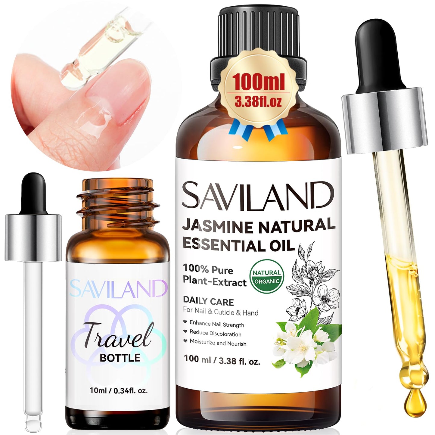 SAVILAND Natural Cuticle Oil Pen: 6PCS Revitalizing Cuticle Oil for Nails with Vitamin E Repaired Cuticles Overnight Cuticle Softener Nail Strengthener Protector for Damaged Skin Thin Nail