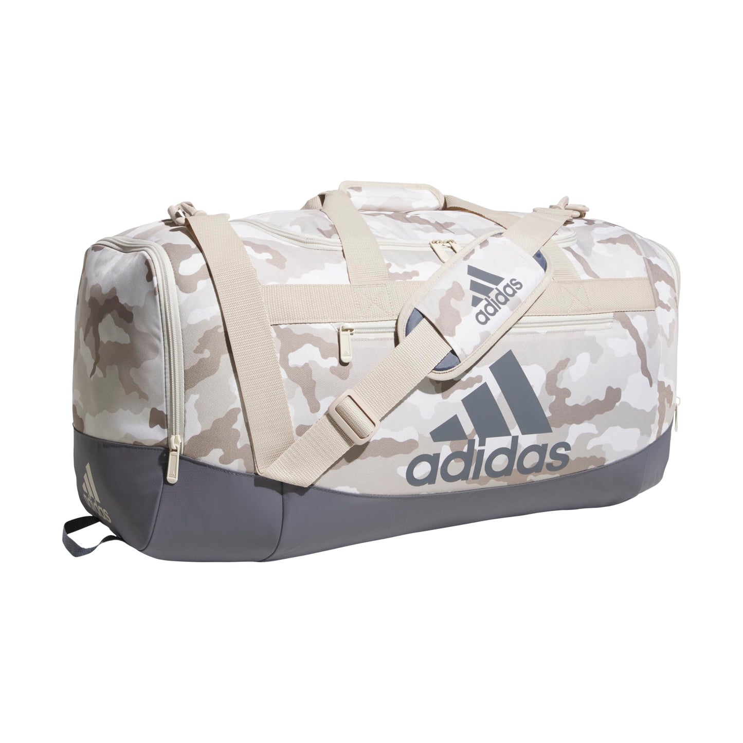 adidas Unisex Defender 4.0 Gym Duffel Bag for Men and Women, Black/White, Small (38L)