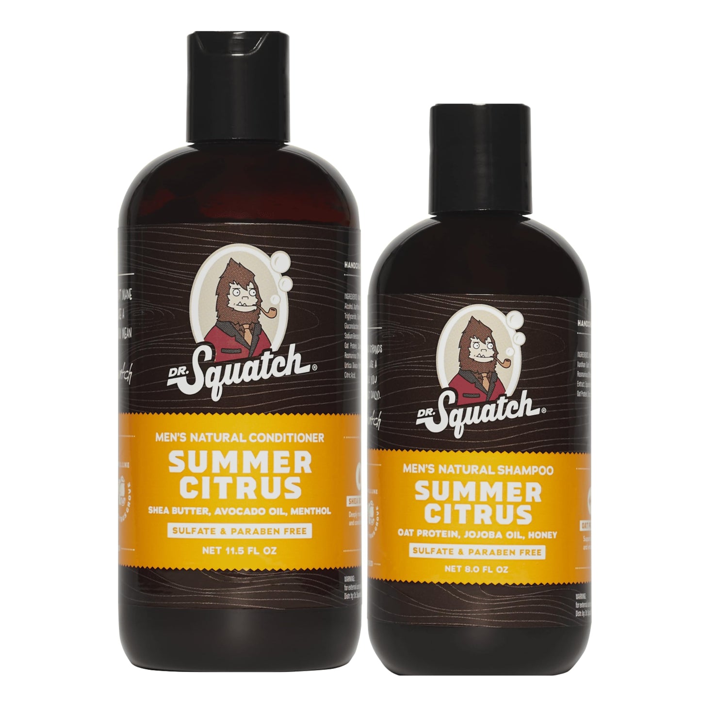 Dr. Squatch Natural Hair Bundle for Men - Healthy, Full Looking Hair - Fresh Falls Shampoo (8 fl oz), Fresh Falls Conditioner (11.5 fl oz)