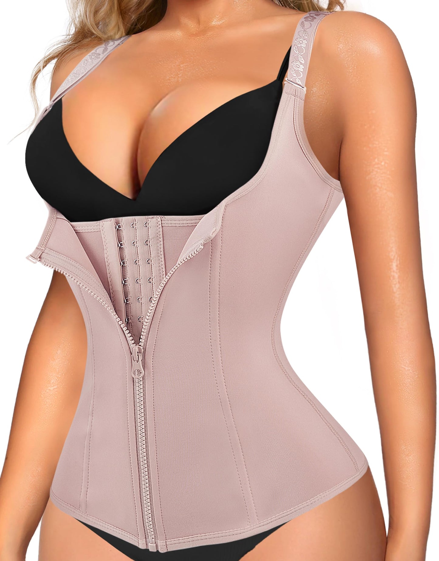 LODAY Waist Trainer Corset for Women Tummy Control Sport Workout Body Shaper Black