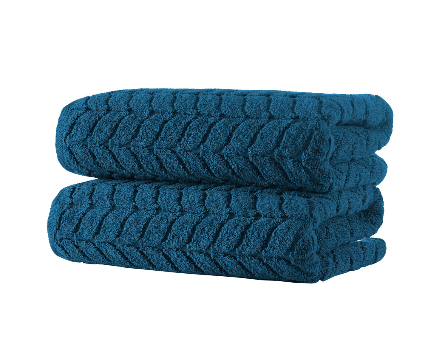 BAGNO MILANO Turkish Cotton Ultra-Soft Plush Absorbent Quick Dry Bathroom Towel Set, Made in Turkey (Petrol Blue, 6 pcs Towel Set)