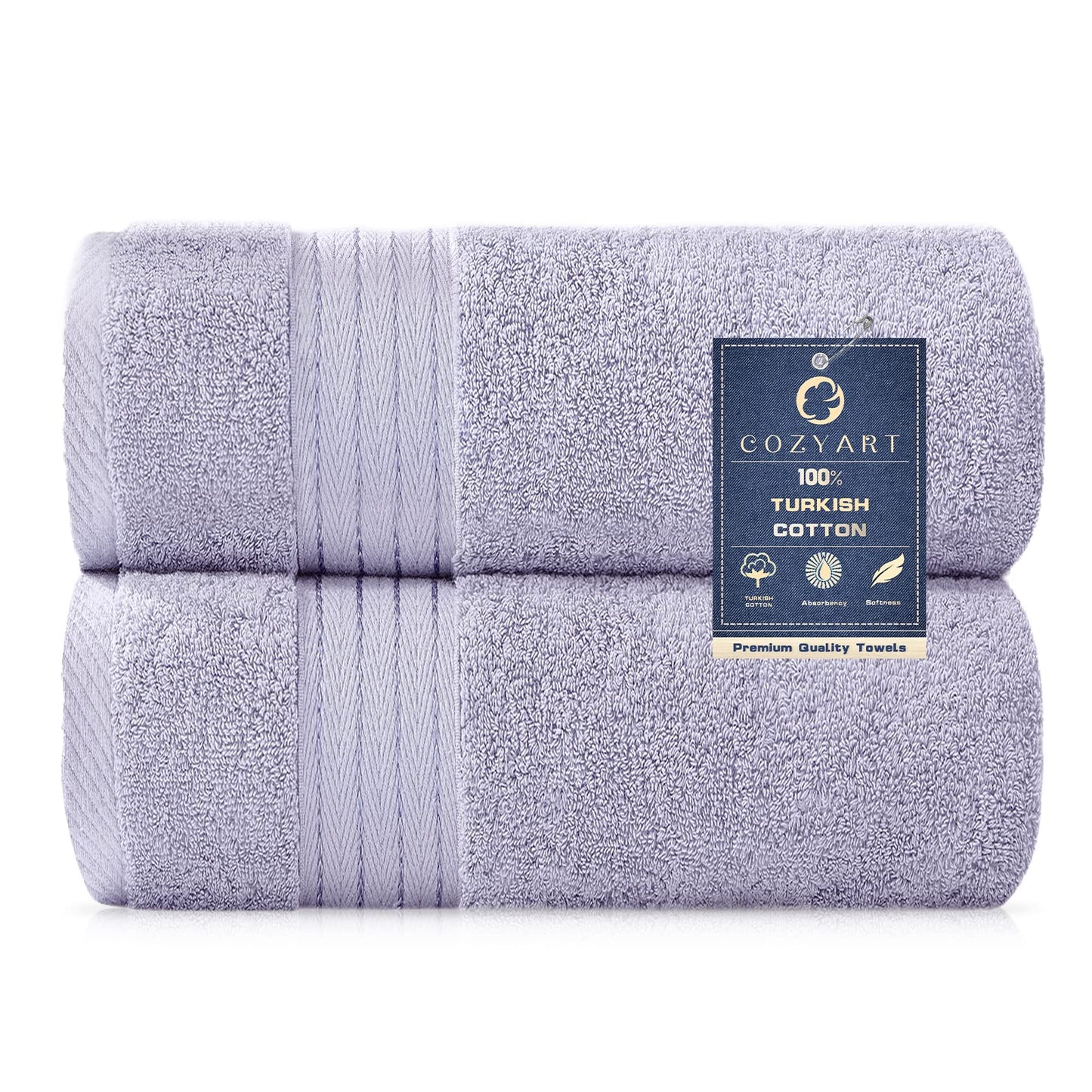 COZYART Burnt Orange Bath Towel Set for Bathroom Turkish Cotton Thick Soft Absorbent Durable 650 GSM Towel Sets of 6, 2 Large Bath Towels, 2 Hand Towels, 2 Washclothes