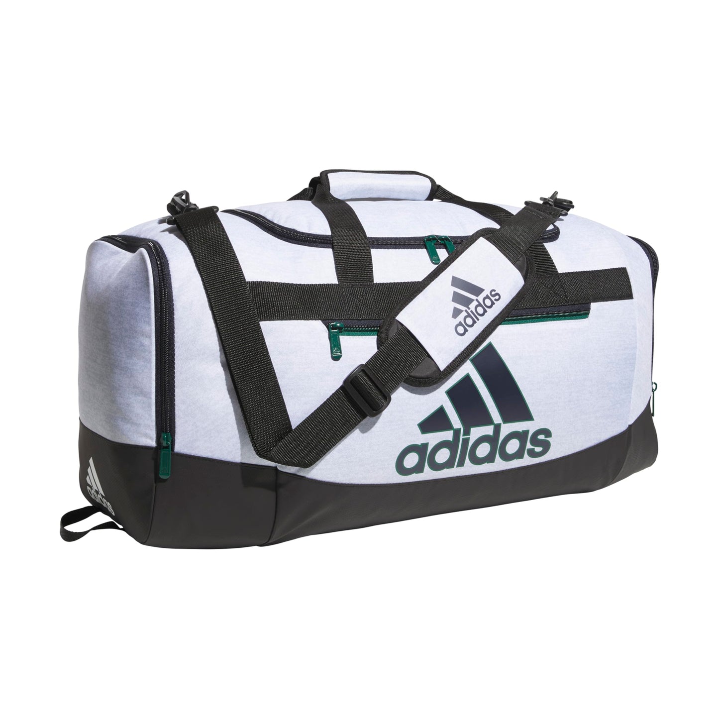 adidas Unisex Defender 4.0 Gym Duffel Bag for Men and Women, Black/White, Small (38L)