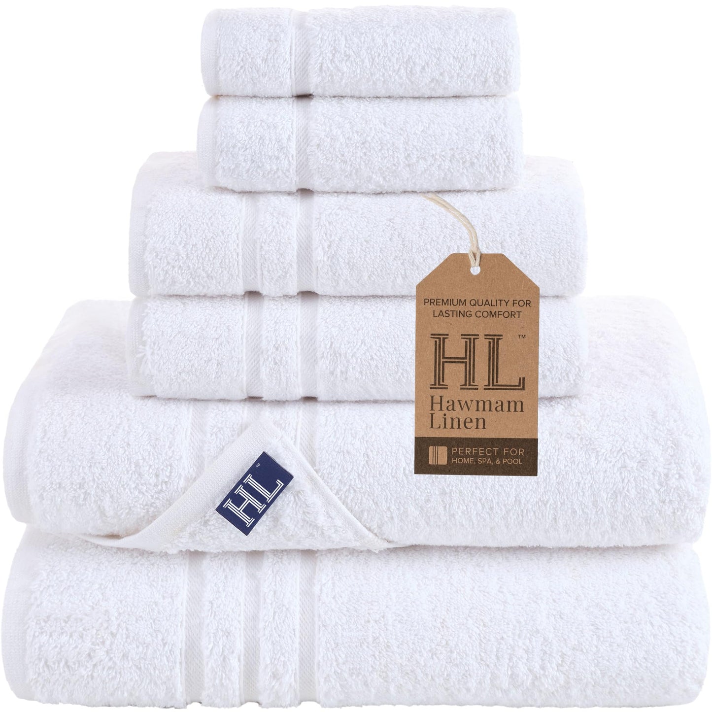 Hawmam Linen Coral Orange Bath Towels 4 Pack Soft and Absorbent, Premium Quality Perfect for Daily Use 100% Cotton Towel 600 GSM