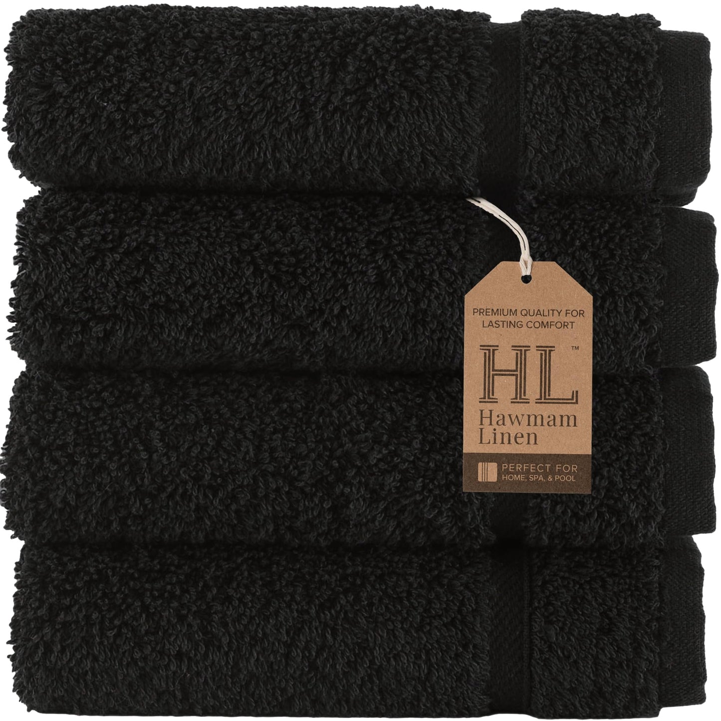 Hawmam Linen Coral Orange Bath Towels 4 Pack Soft and Absorbent, Premium Quality Perfect for Daily Use 100% Cotton Towel 600 GSM