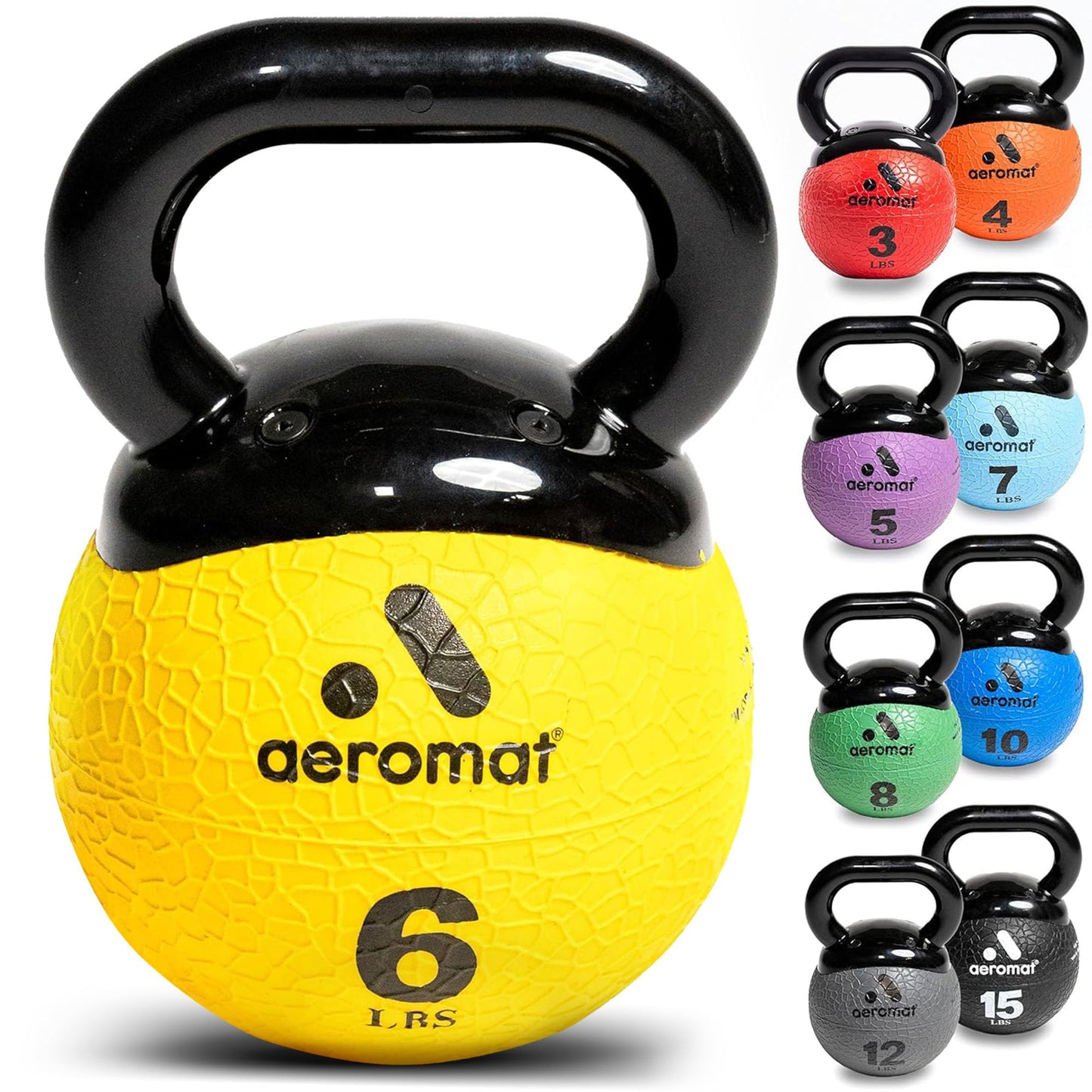 Aeromat Elite Mini Kettlebell Medicine Ball - Kettlebell Weight Balls for Exercise, Weighted Exercise Ball, Strength Training Kettlebells