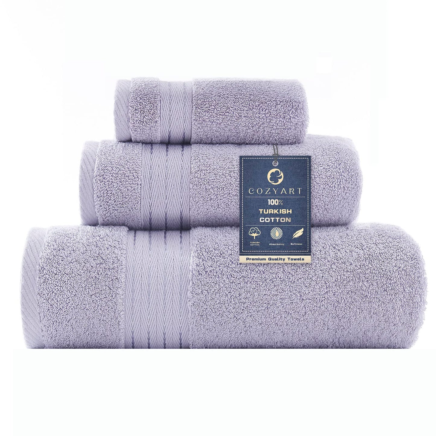 COZYART Burnt Orange Bath Towel Set for Bathroom Turkish Cotton Thick Soft Absorbent Durable 650 GSM Towel Sets of 6, 2 Large Bath Towels, 2 Hand Towels, 2 Washclothes