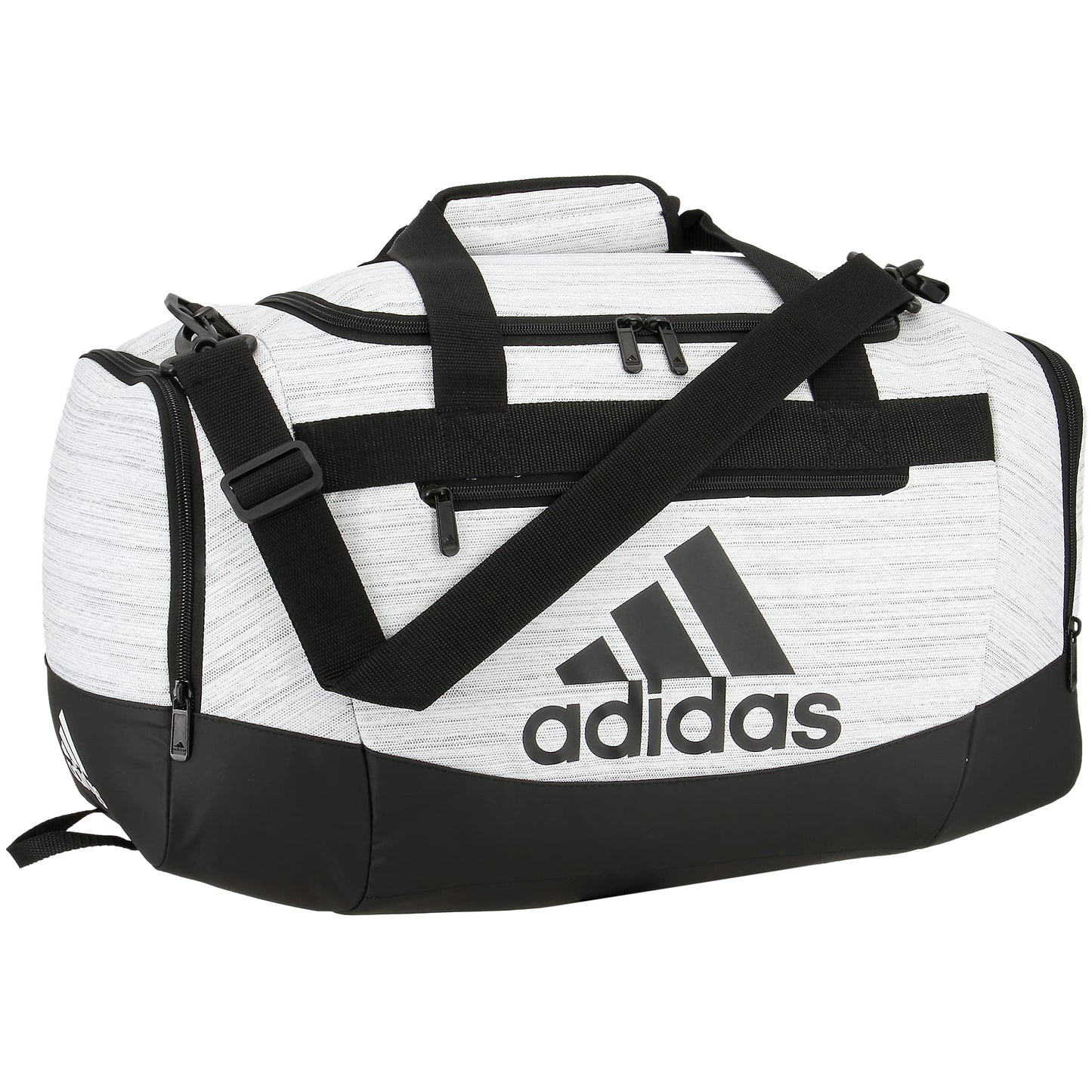 adidas Unisex Defender 4.0 Gym Duffel Bag for Men and Women, Black/White, Small (38L)