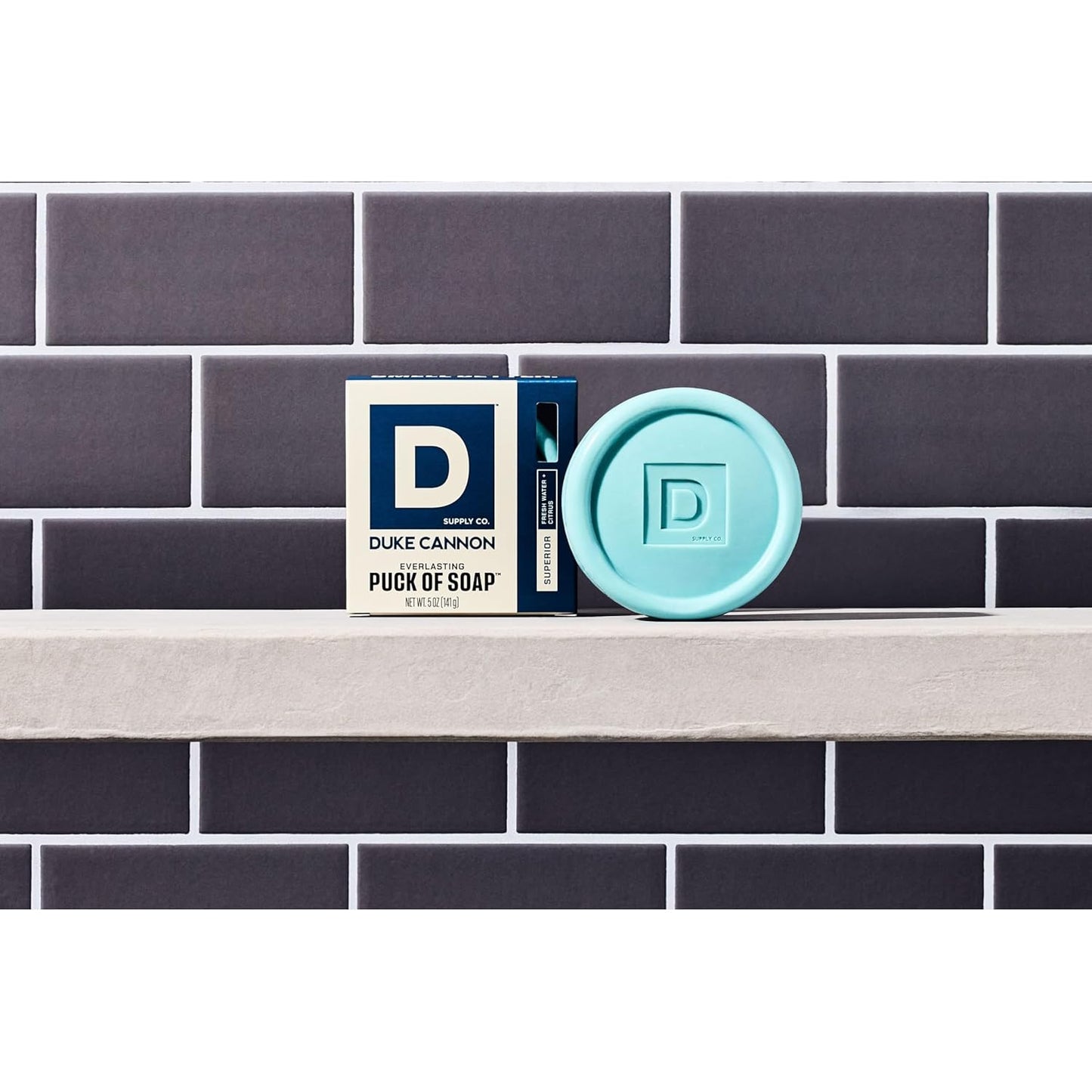 Duke Cannon Supply Co. Bar Soap Puck Bundle - Men's Natural Rounded Bar Soap with Masculine Scents - Disc-shaped Mens soap - All Skin Types - Buck Moon & Superior,5 oz (4 Pack)
