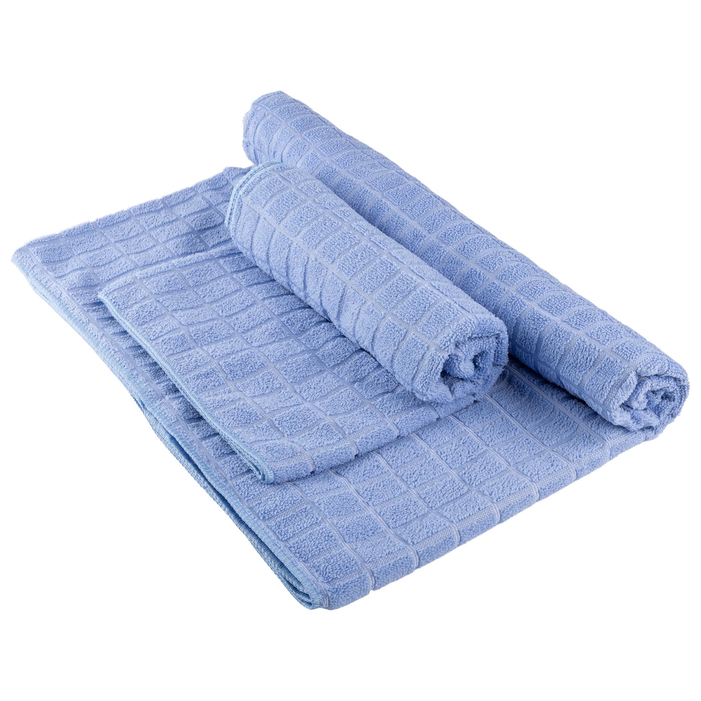 Wakeman Yoga Mat Towel and Gym Towel Set - 2-Piece Non Slip Set for Hot Yoga, Pilates, and Gym - 72” x 24” Sweat Absorbent and Quick Drying Blanket with Corner Pockets for Mats (Violet)