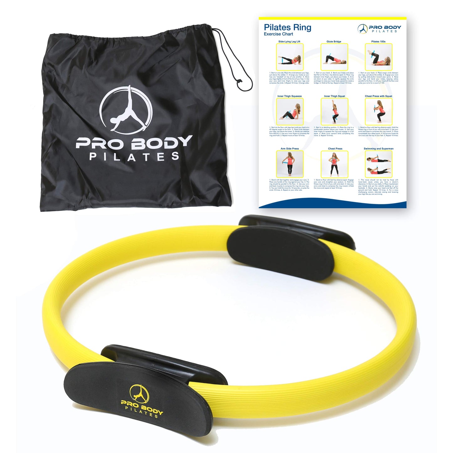 ProBody Pilates Fitness Circle – 14 Inch Pilates Ring for Focusing on Toning Inner Thighs, Arms, and Core