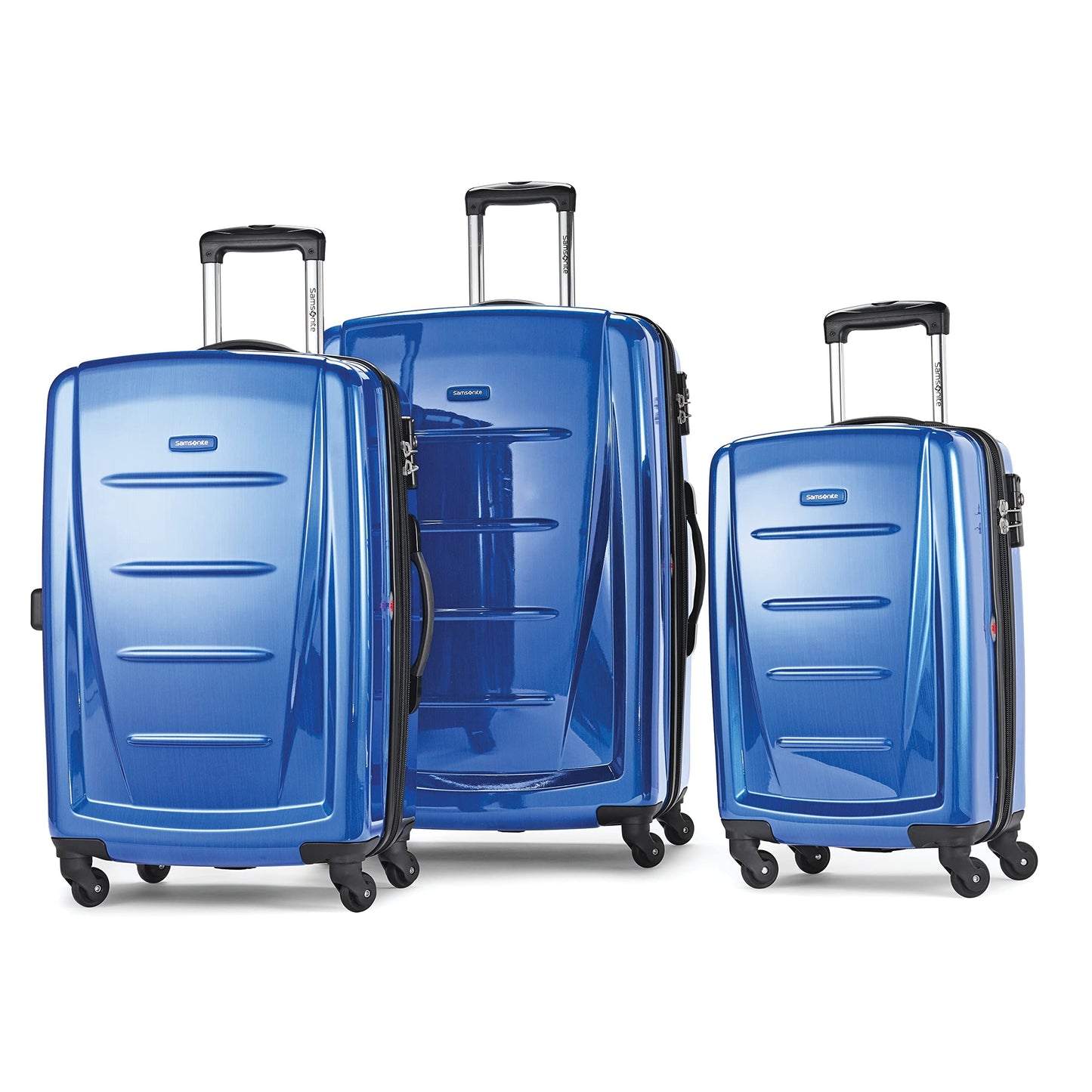 Samsonite Winfield 2 Hardside Expandable Luggage with Spinner Wheels, Burgundy, Checked-Medium 24-Inch