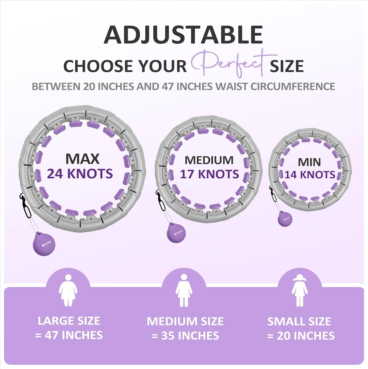 Experience Fitness Excellence with Our Infinity Hoop Plus Size – Weighted Hula Hoop for Weight Loss – Hula Hoop Exercise Ring with ABS and Quality Wheels – for All The Sizes and Levels