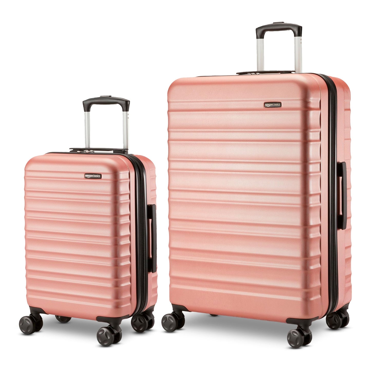 Amazon Basics 3-Piece Set (21", 26", 30"), Hardshell Suitcases With Wheels, Expandable For Up to 25% More Space, With Scratch-Resistant Surface, Four Multi-directional Wheels, Navy Blue