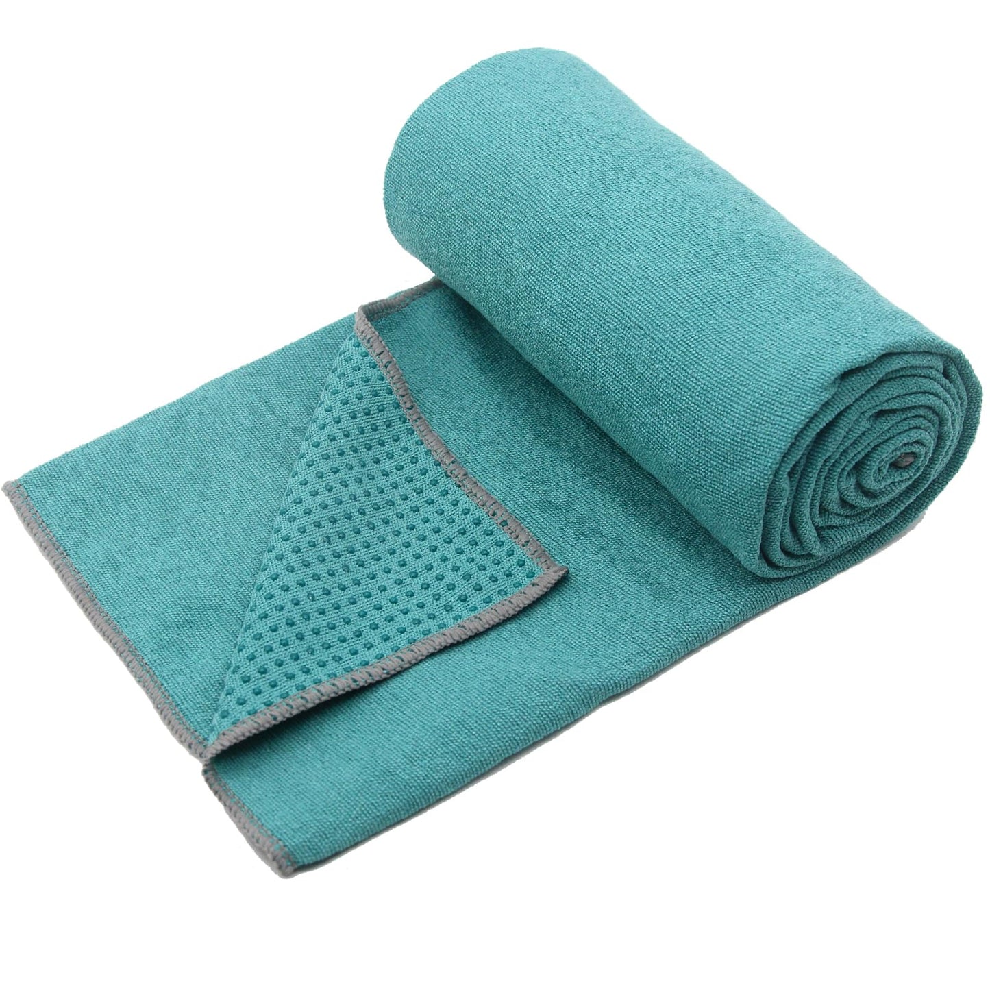 Eunzel Yoga Towel,Hot Yoga Mat Towel with Grip Dots Sweat Absorbent Non-Slip for Hot Yoga, Pilates and Workout 24" x72", Purple & Blue