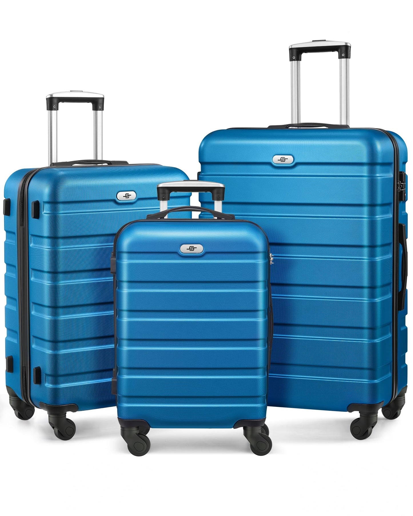 Suitour Luggage 4 Piece Sets,Hardshell Lightweight Suitcase with Spinner Wheels TSA Lock (16"/20"/24"/28")