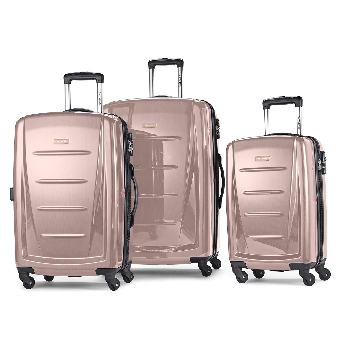 Samsonite Winfield 2 Hardside Expandable Luggage with Spinner Wheels, Burgundy, Checked-Medium 24-Inch