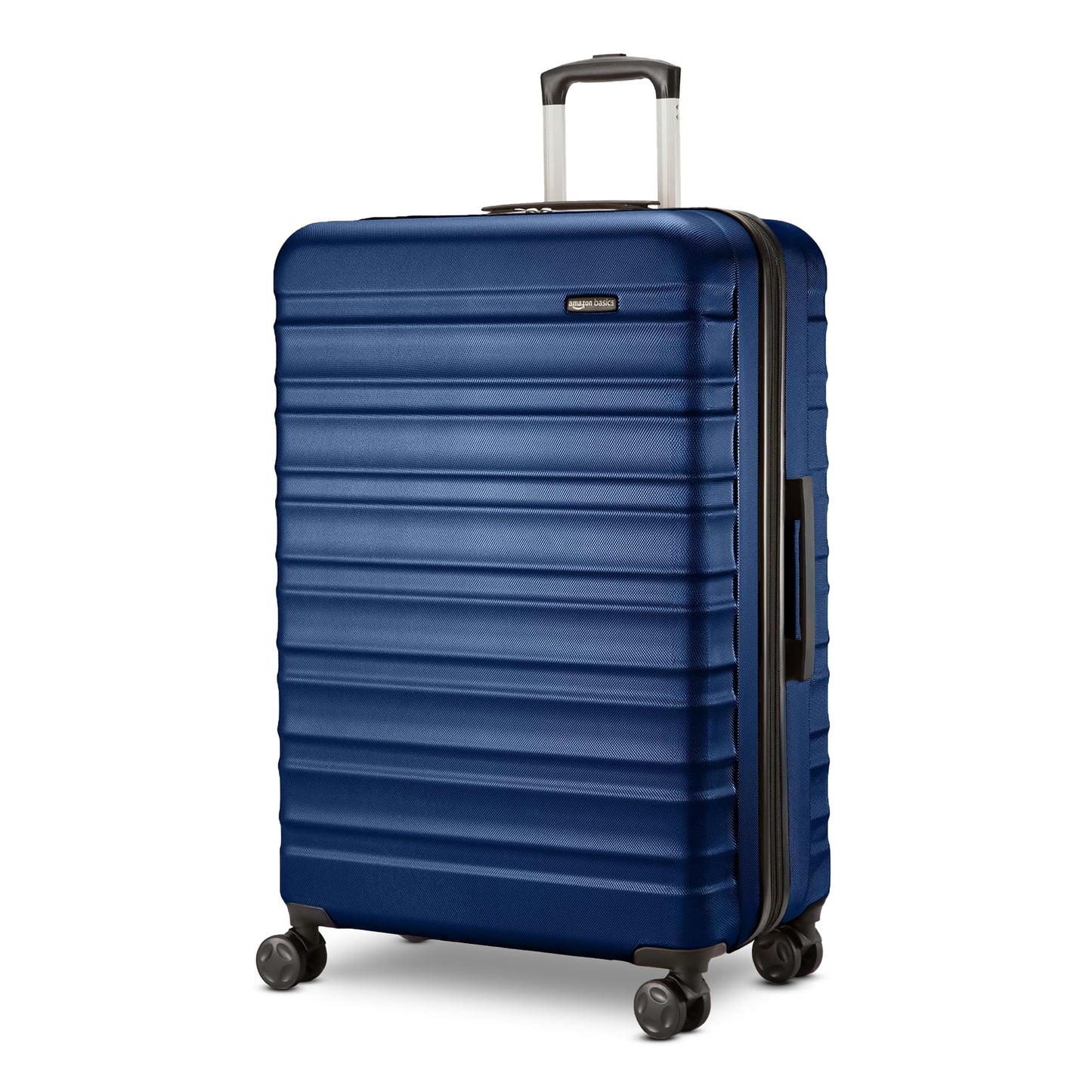 Amazon Basics 3-Piece Set (21", 26", 30"), Hardshell Suitcases With Wheels, Expandable For Up to 25% More Space, With Scratch-Resistant Surface, Four Multi-directional Wheels, Navy Blue