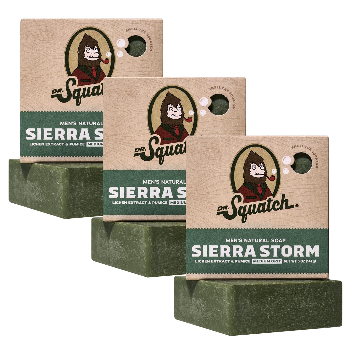 Dr. Squatch Natural Bar Soap for Men - Cold Process Soap with No Harsh Chemicals - Cedar Citrus (5 oz, 3-Pack)