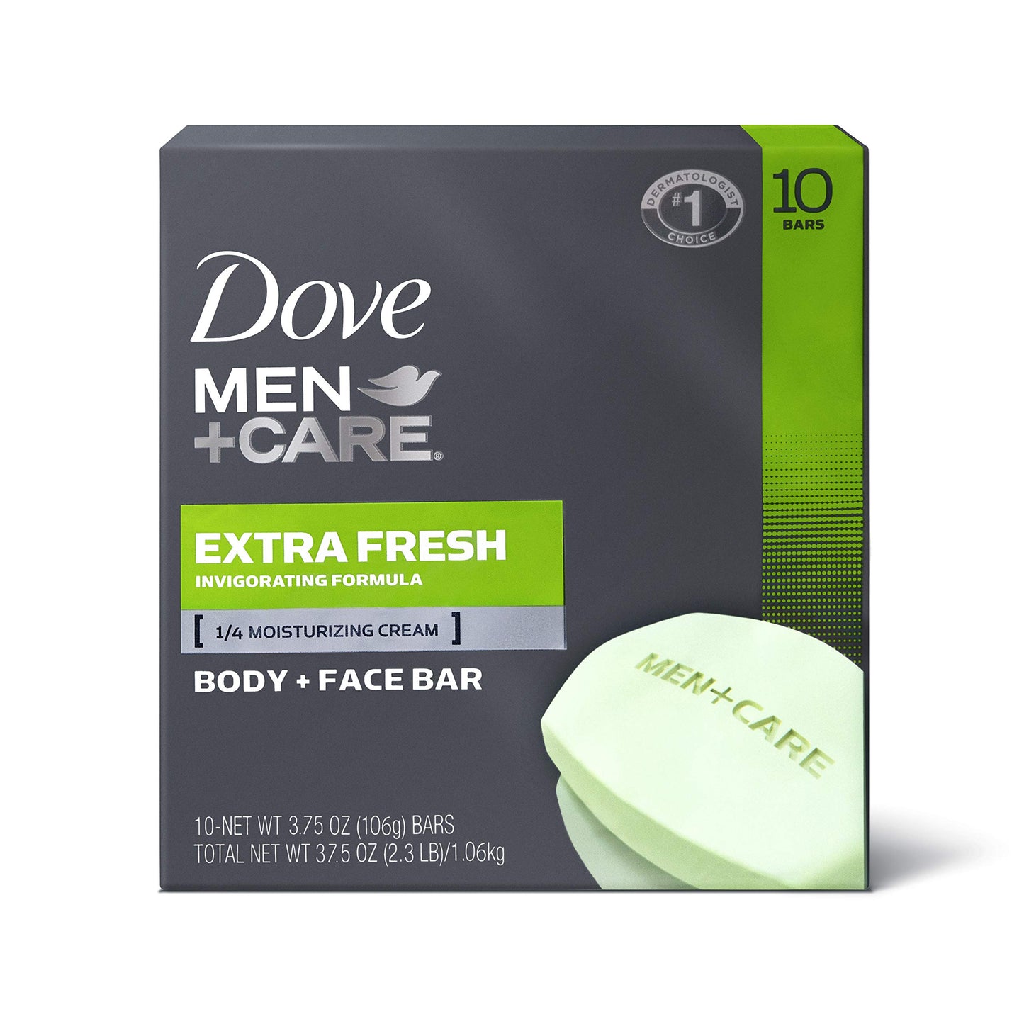 Dove Men+Care Men's Bar Soap More Moisturizing Than Bar Soap Deep Clean Soap Bar that Effectively Washes Away Bacteria, Nourishes Your Skin 3.75 oz 10 Bars