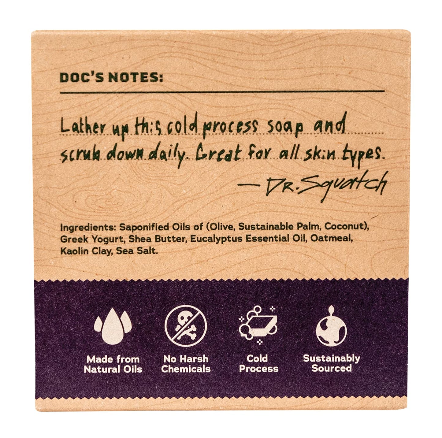 Dr. Squatch All Natural Bar Soap for Men with Medium Grit, Eucalyptus