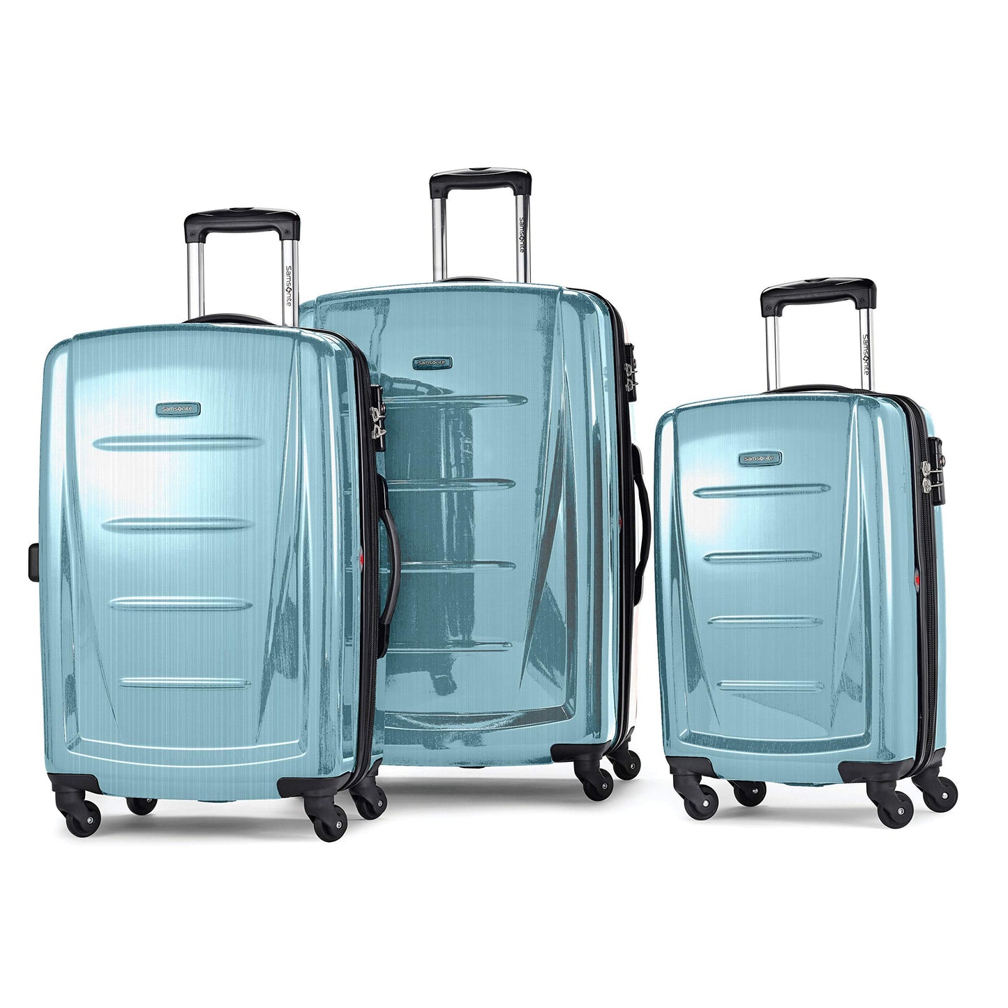 Samsonite Winfield 2 Hardside Expandable Luggage with Spinner Wheels, Burgundy, Checked-Medium 24-Inch