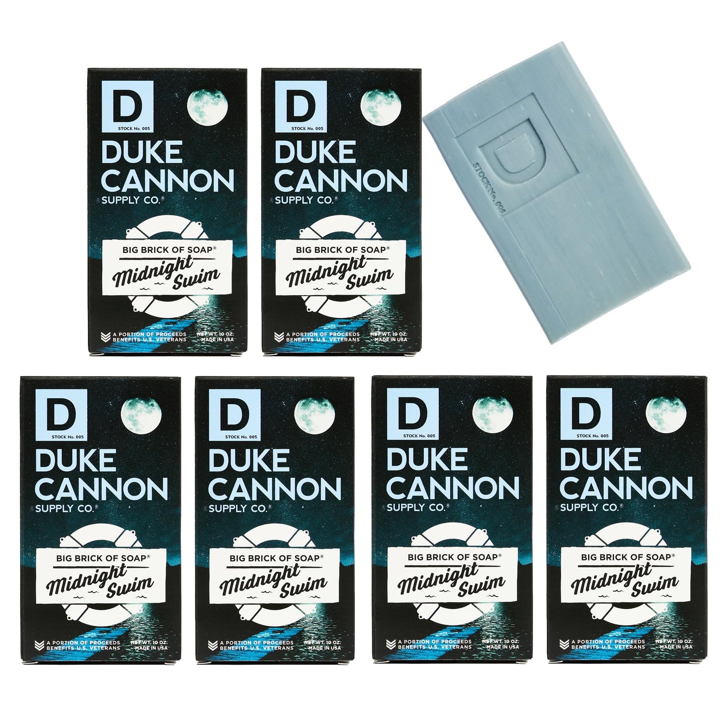 Duke Cannon Supply Co. Big Brick of Soap Bar for Men, LEAF & LEATHER - Extra Large, Masculine Scents, All Skin Types, Paraben-Free, 10 oz (Pack of 6)