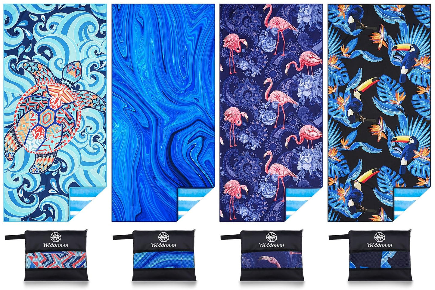 2 Pack Microfiber Lightweight Beach Towel Sand Free Quick Dry Absorbent Thin Compact Towels for Swimming Pool Camping Beach Accessories Large Easy Pack Travel Things for Vacation Essentials Gift