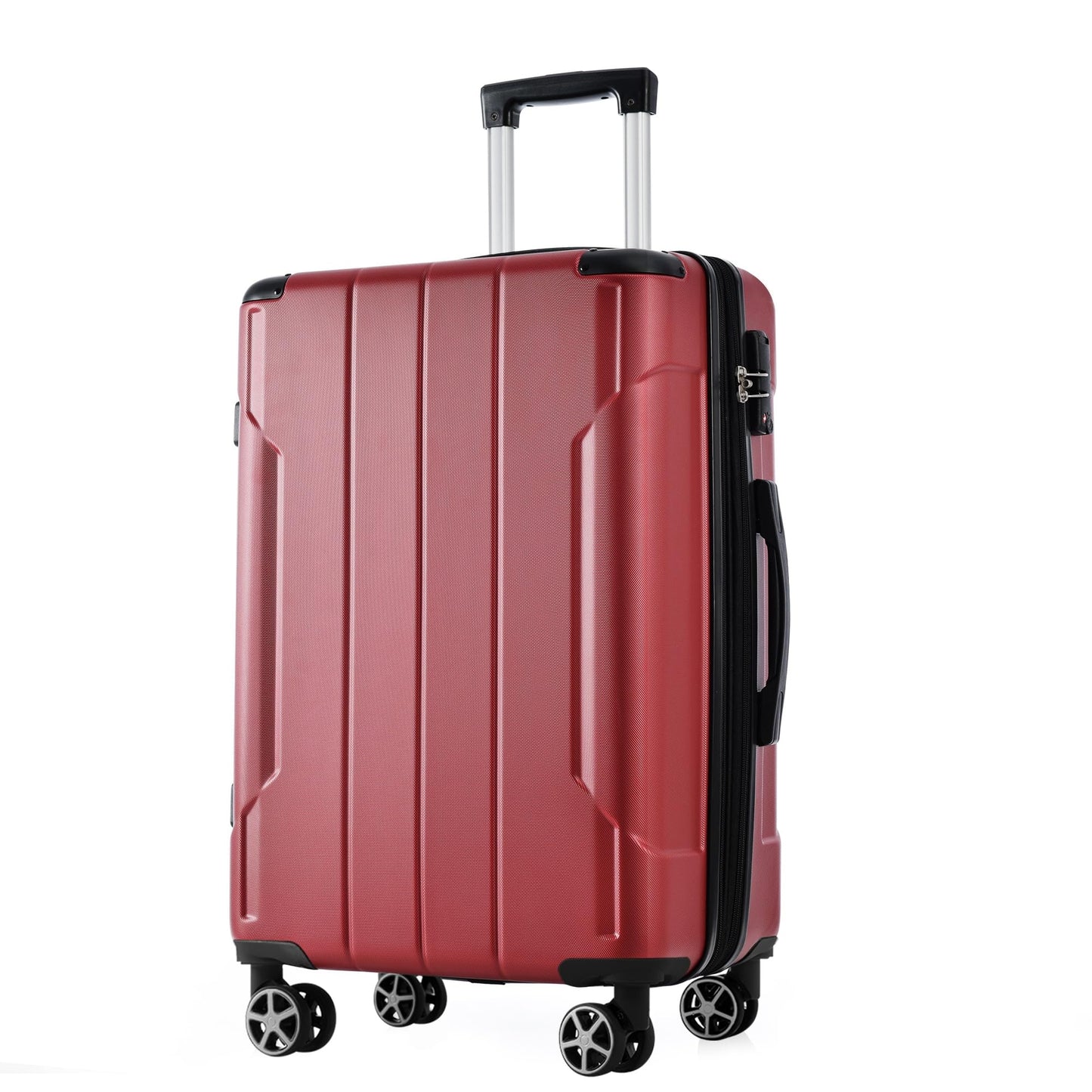 Merax Luggage Sets 3-Piece Hardshell with Spinner Wheels Lightweight Suitcase with Corner Guards (Green, 20/24/28)