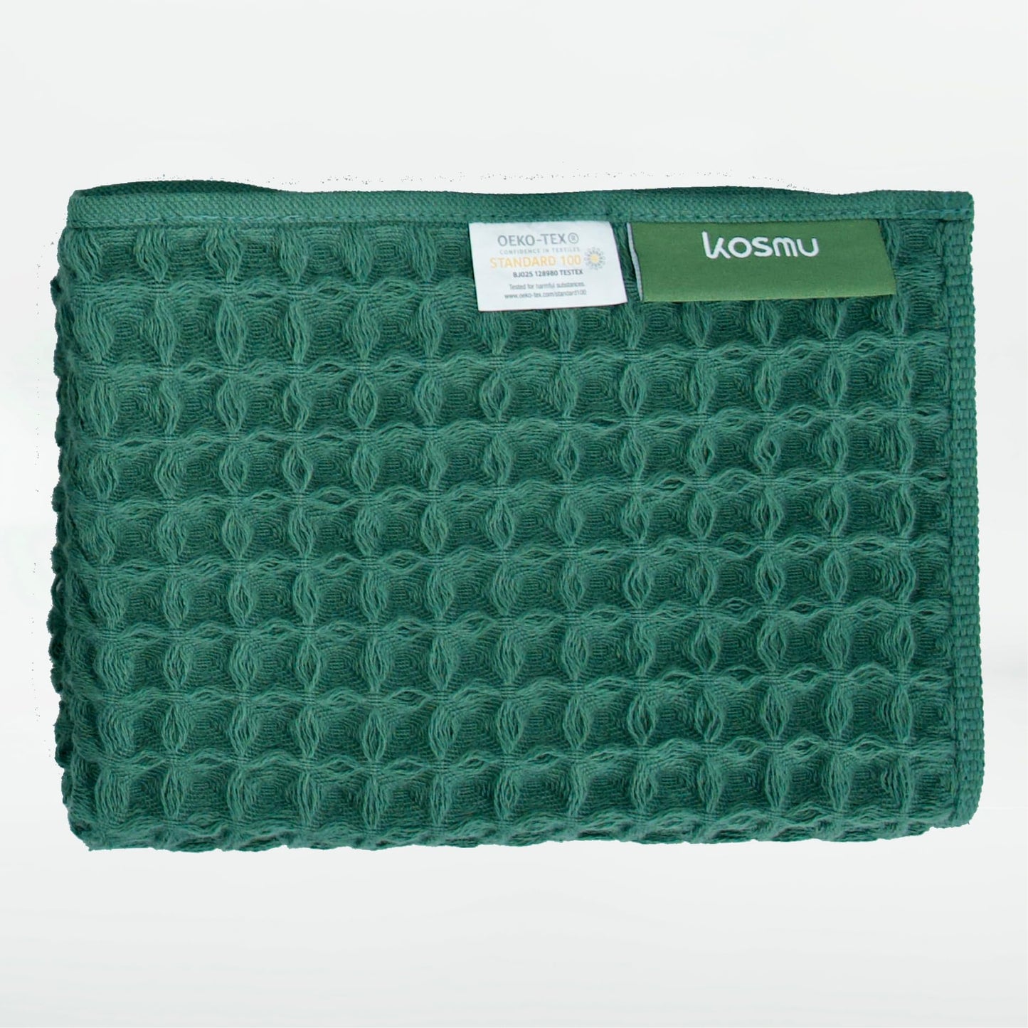 Luxury Japanese Cotton Waffle Bath Towel | Plush, Absorbent, and Quick Dry (Coral Orange, Hand Towel, 32" x 16")