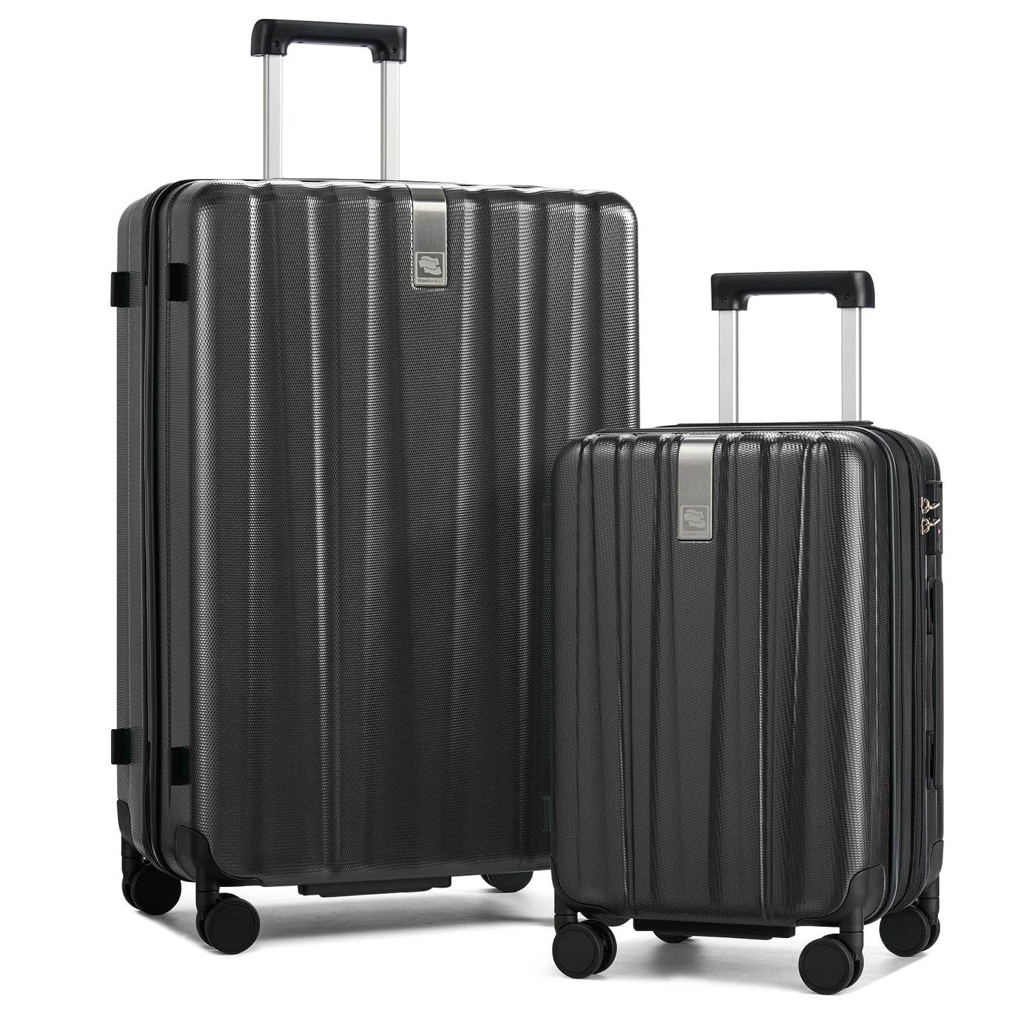 Hanke Expandable Hardshell Luggage Sets 3 Piece Extra Large Suitcases with Lock,28 Inch Luggage with Spinner Wheels, PC Travel Suitcase for Women Men 20 24 29Inch,Blackish Green