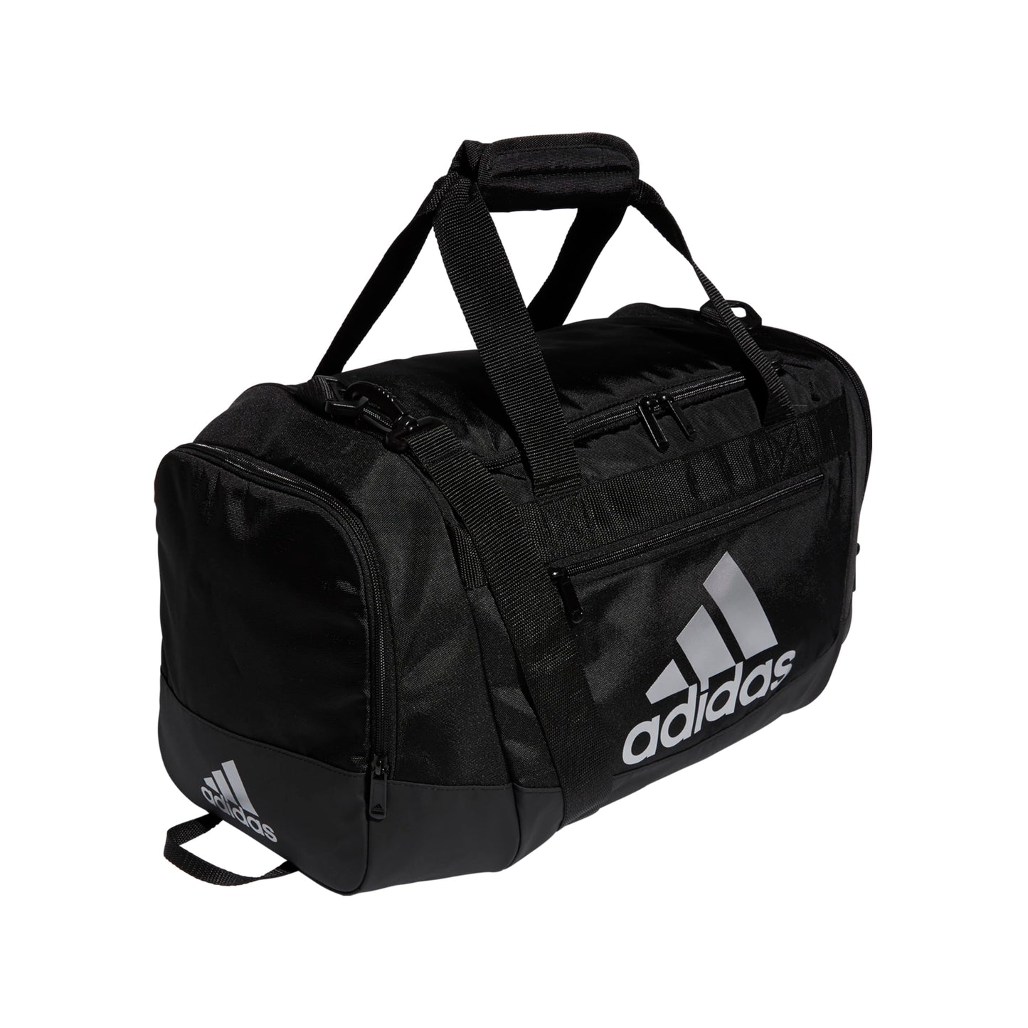 adidas Unisex Defender 4.0 Gym Duffel Bag for Men and Women, Black/White, Small (38L)