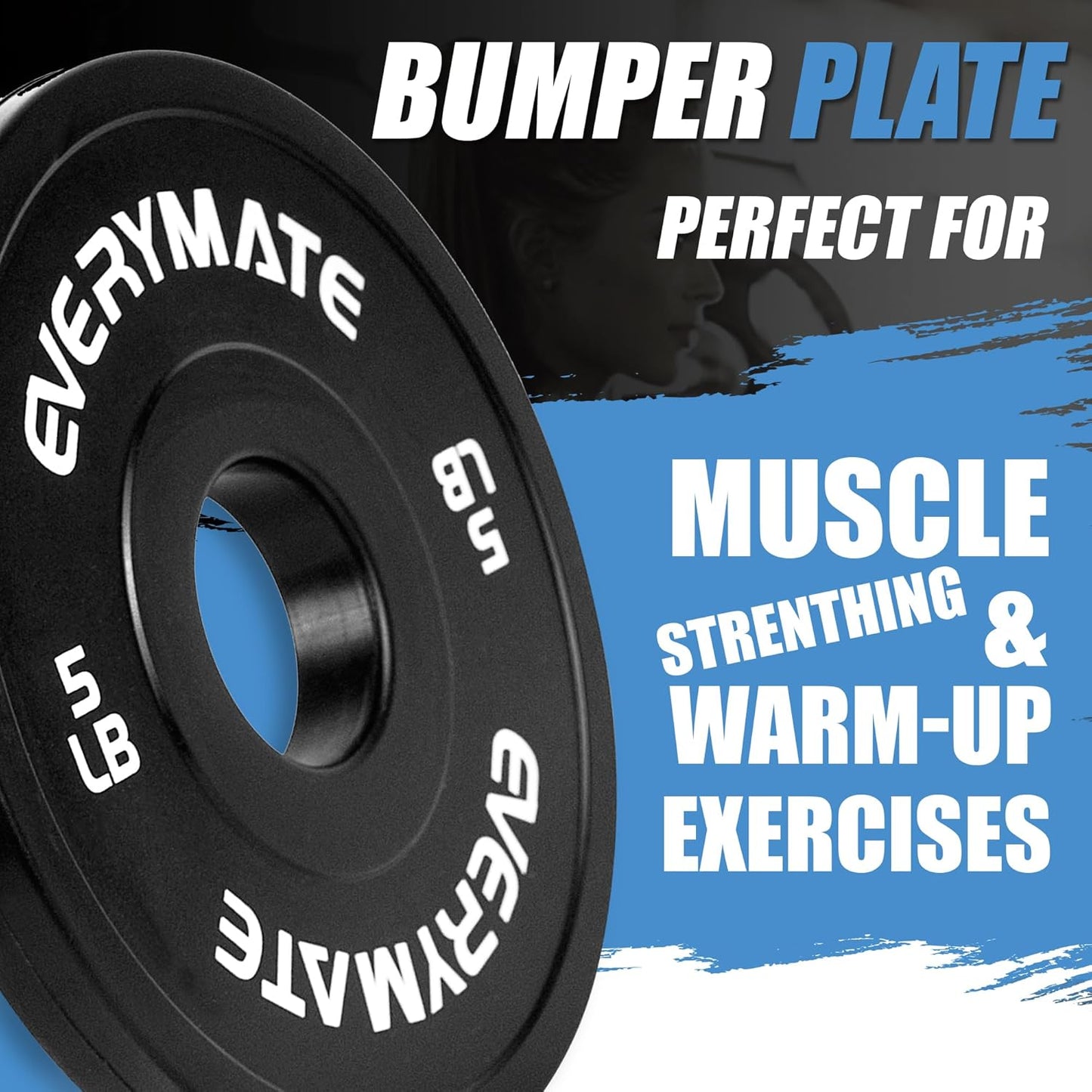 Black Change Weight Plates 1.25LB 2.5LB 5LB Set Fractional Olympic Bumper Plates for Cross Training Steel Insert Strength Training